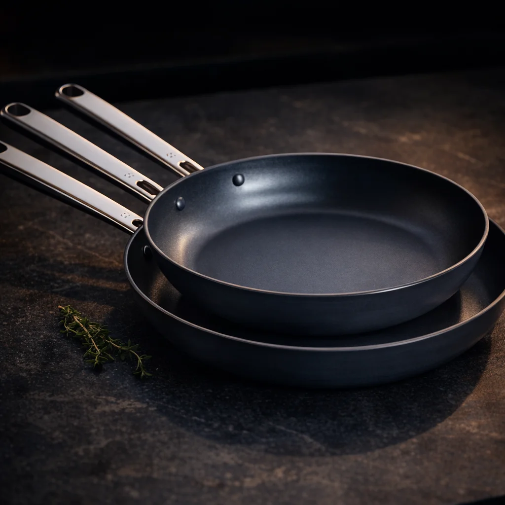 Kolform kolstål stekpanna med non-stick beläggning - professionell stekpanna köpa online