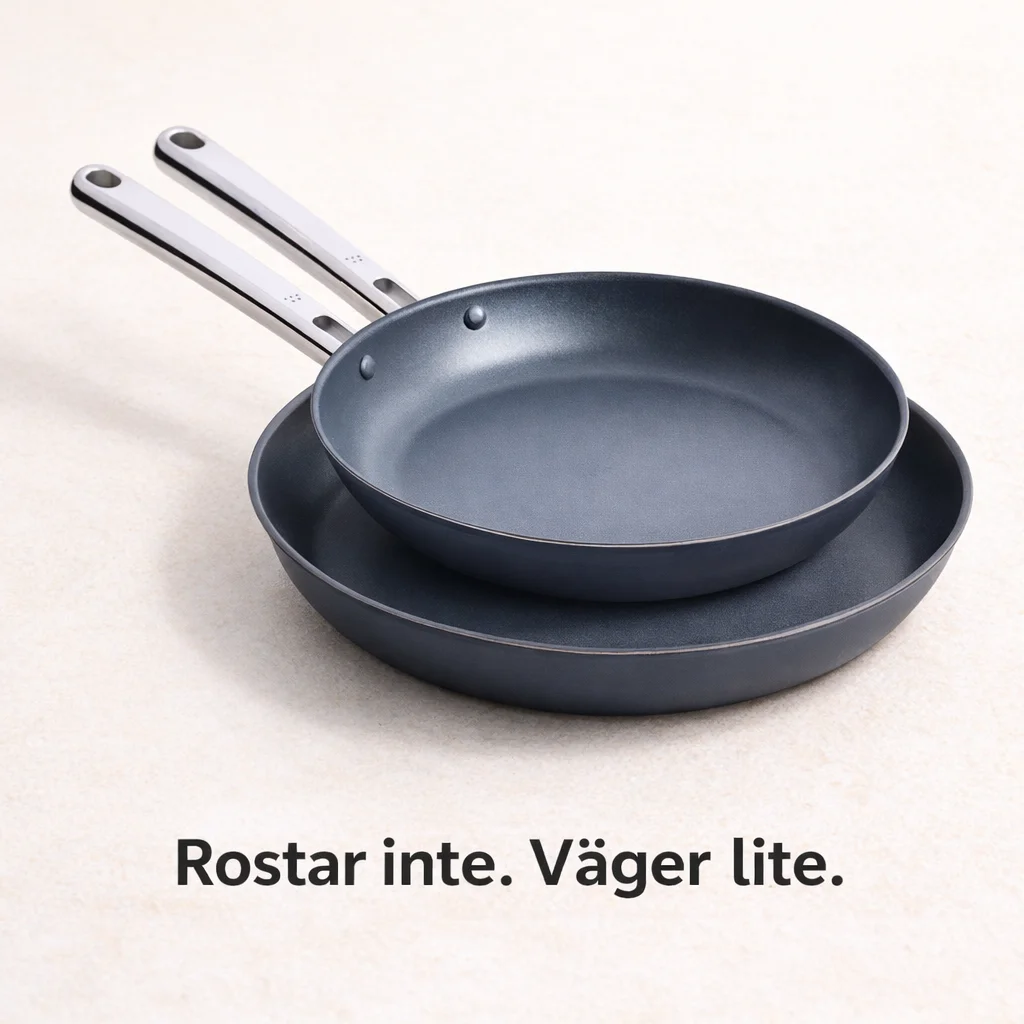 Kolstål Stekpanna med Non-Stick Beläggning - studio view